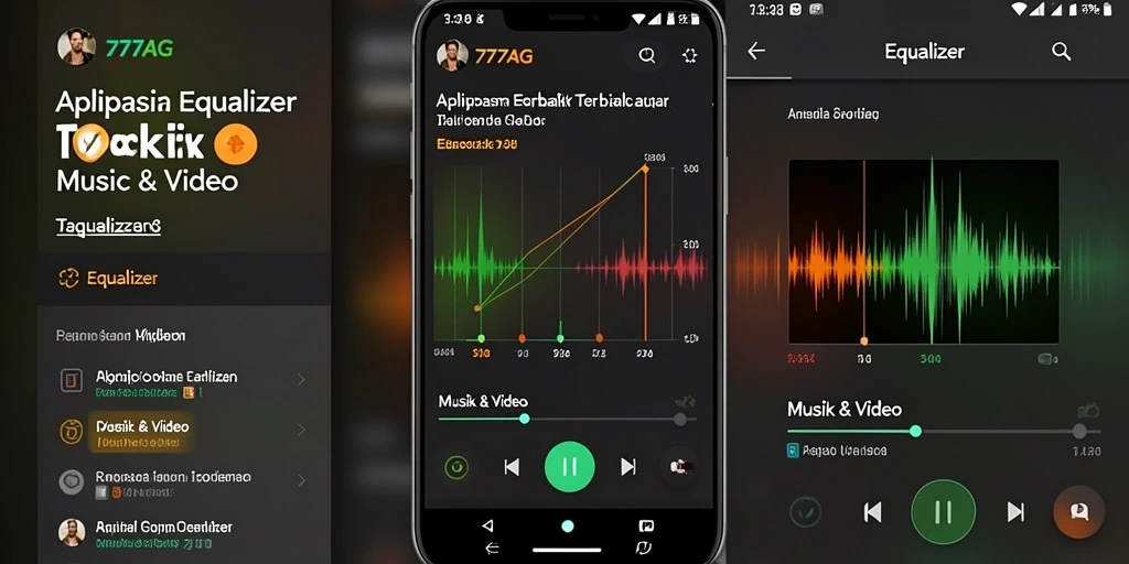 Antarmuka modern aplikasi Equalizer 777AG yang menarik dan fungsional.