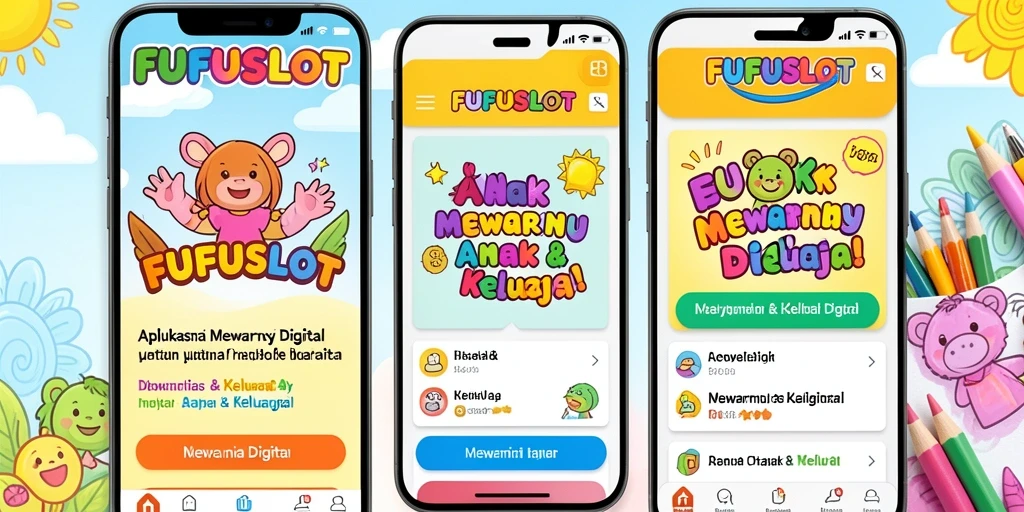 Tampilan antarmuka FUFUSLOT yang menarik dan interaktif untuk Mewarnai Digital.