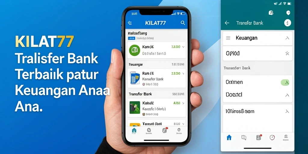 Tampilan antarmuka KILAT77 yang sederhana untuk pengalaman Transfer Bank yang optimal.