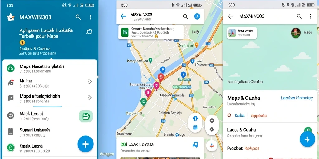 Antarmuka aplikasi MAXWIN303 yang sederhana dan fungsional untuk lacak lokasi.