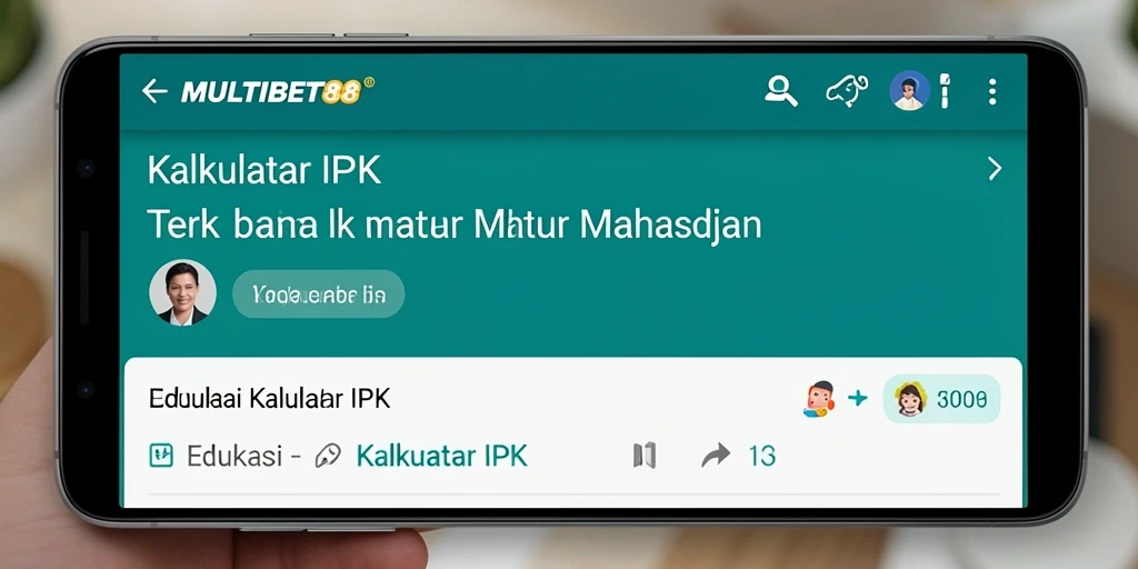 Tampilan utama aplikasi MULTIBET88 dengan kalkulator IPK yang user-friendly.