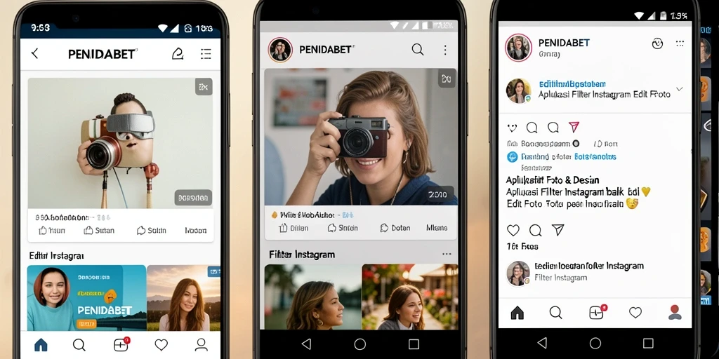 Tampilan antarmuka aplikasi Filter Instagram yang sederhana dan intuitif.