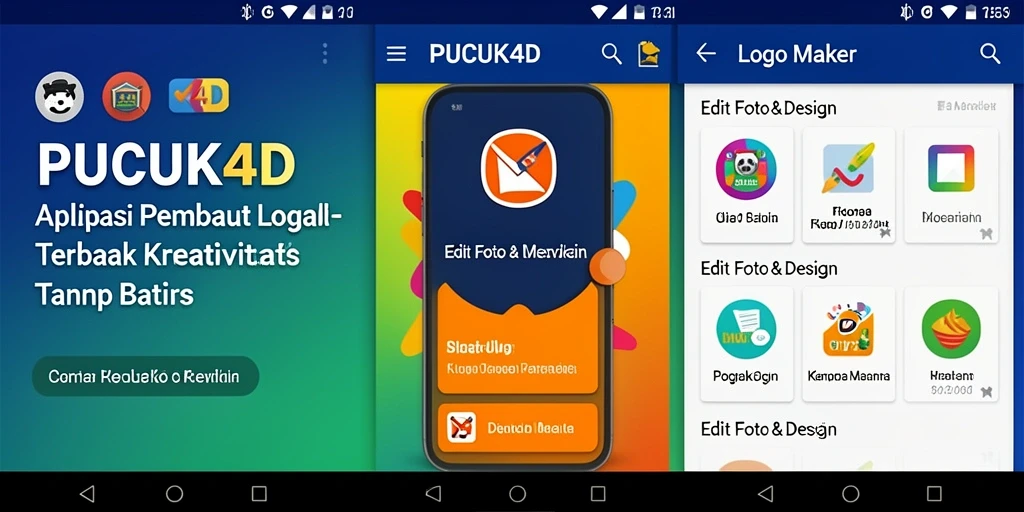 Antarmuka PUCUK4D yang user-friendly untuk desain logo.