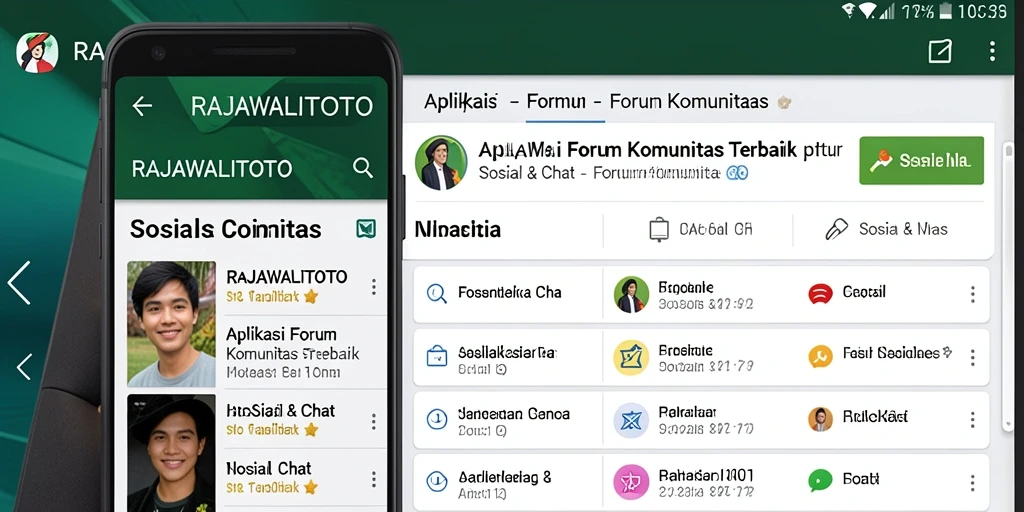 Tampilan utama aplikasi RAJAWALITOTO dengan forum komunitas yang aktif.
