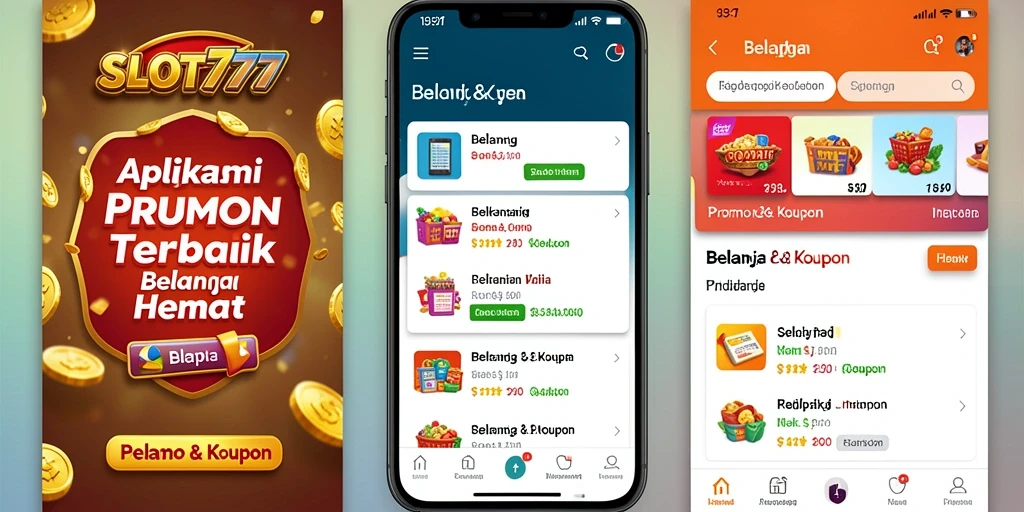 Antarmuka SLOT777 menampilkan berbagai kupon dan promo menarik.