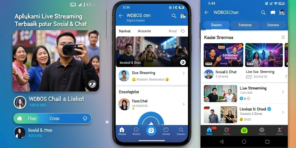 Antarmuka pengguna WDBOS yang menarik saat live streaming.