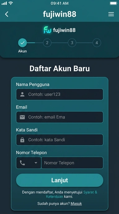 Daftar Akun Baru fujiwin88 untuk Pengguna Android